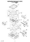 REFRIGERATOR SHELF PARTS Diagram and Parts List for KSSO42QMB03  KitchenAid Refrigerator