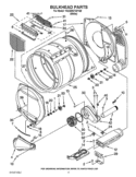 BULKHEAD PARTS Diagram and Parts List for YQCEM2730YQ0  Whirlpool Dryer