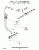 UPPER WASH AND RINSE PARTS Diagram and Parts List for KUDE40FXBT3  KitchenAid Dishwasher