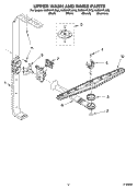 UPPER WASH AND RINSE PARTS Diagram and Parts List for KUDI01FLBT2  KitchenAid Dishwasher