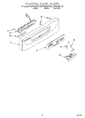 CONTROL PANEL Diagram and Parts List for KUDM24SEAL5  KitchenAid Dishwasher