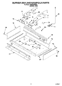 BURNER BOX AND MANIFOLD Diagram and Parts List for KDRP407HSS4  KitchenAid Range
