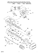 MOTOR AND ICE CONTAINER Diagram and Parts List for GD22DCXHT01  Whirlpool Refrigerator