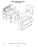 UPPER OVEN DOOR Diagram and Parts List for RB170PXL1  Whirlpool Wall Oven