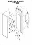 REFRIGERATOR DOOR PARTS Diagram and Parts List for GS2KVAXVS01  Whirlpool Refrigerator