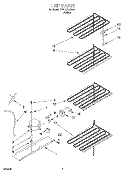 UNIT Diagram and Parts List for TVF12FRGW01  Whirlpool Freezer