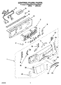 CONTROL PANEL PARTS Diagram and Parts List for KHWS02RMT0  KitchenAid Washer