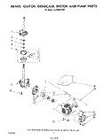 BRAKE, CLUTCH, GEARCASE, MOTOR AND PUMP Diagram and Parts List for GLA5580XSW0  Whirlpool Washer