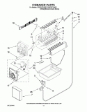 ICEMAKER PARTS Diagram and Parts List for GX5FHTXVQ02  Whirlpool Refrigerator