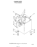 CABINET Diagram and Parts List for LA5500XMW0  Whirlpool Washer