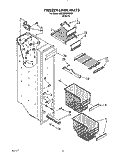 FREEZER LINER Diagram and Parts List for 8ED25DQXXN01  Whirlpool Refrigerator