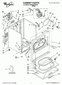 CABINET PARTS Diagram and Parts List for 4KWED5790VW0  Whirlpool Dryer