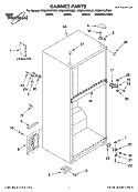 CABINET PARTS Diagram and Parts List for ER8AHKXRB01  Whirlpool Refrigerator