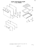 DOOR AND DRAWER Diagram and Parts List for SF0100SKW1  Whirlpool Range