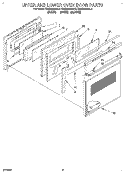 UPPER AND LOWER OVEN DOOR Diagram and Parts List for KEBS208BWH2  KitchenAid Wall Oven