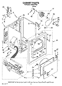 CABINET PARTS Diagram and Parts List for AGD4470TQ0  Admiral Dryer