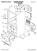 CABINET PARTS Diagram and Parts List for KBLS20ETSS00  KitchenAid Refrigerator