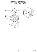 INTERNAL OVEN Diagram and Parts List for RS675PXGQ9  Whirlpool Range