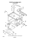 CABINET AND STIRRER Diagram and Parts List for MW8800XS4  Whirlpool Microwave