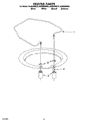 HEATER PARTS Diagram and Parts List for KUDI02IRBL3  KitchenAid Dishwasher