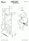 CABINET PARTS Diagram and Parts List for 7GI5FSAXVY00  Whirlpool Refrigerator
