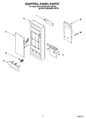 CONTROL PANEL Diagram and Parts List for MT4145SKQ0  Whirlpool Microwave