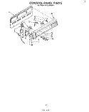 CONTROL PANEL Diagram and Parts List for RFE3000W1  Whirlpool Range