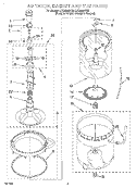 AGITATOR, BASKET AND TUB Diagram and Parts List for LSQ9264HQ0  Whirlpool Washer