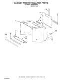 CABINET AND INSTALLATION PARTS Diagram and Parts List for YKHMS2050SS3  KitchenAid Microwave
