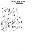 CONTROL PANEL PARTS Diagram and Parts List for KUIA15PRLS5  KitchenAid Ice Maker