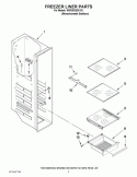 FREEZER LINER PARTS Diagram and Parts List for WSF26D2EXY02  Whirlpool Refrigerator
