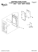 CONTROL PANEL PARTS Diagram and Parts List for GH5184XPQ2  Whirlpool Microwave
