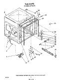 TUB , LITERATURE AND OPTIONAL Diagram and Parts List for SHF7884P0  Whirlpool Dishwasher