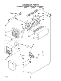ICE MAKER Diagram and Parts List for ET1CHMXKT07  Whirlpool Refrigerator