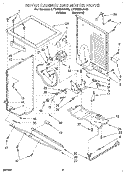 DRYER CABINET AND MOTOR Diagram and Parts List for LTG6234AN0  Whirlpool Washer Dryer Combo