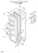 REFRIGERATOR DOOR Diagram and Parts List for RS20EKXEW00  Roper Refrigerator