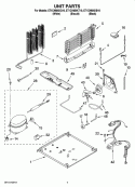 UNIT PARTS Diagram and Parts List for ET1CHMXKB10  Whirlpool Refrigerator