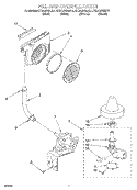 Part Location Diagram of 9744360 Whirlpool FLAPPER