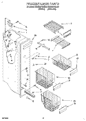 FREEZER LINER Diagram and Parts List for KSRS25FBAL00  KitchenAid Refrigerator