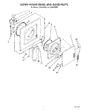 DRYER FRONT PANEL AND DOOR Diagram and Parts List for LT5000XSW3  Whirlpool Washer Dryer Combo