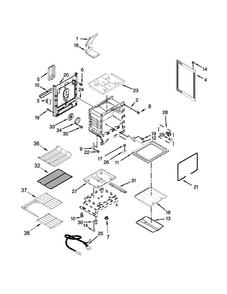 Chassis Parts Diagram and Parts List for WFG715H0EE1  Whirlpool Range
