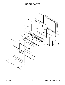Door Parts Diagram and Parts List for KSEG950ESS3  KitchenAid Range