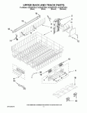 UPPER RACK AND TRACK PARTS Diagram and Parts List for KUDS40FVSS4  KitchenAid Dishwasher