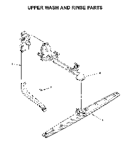 Upper wash and rinse parts Diagram and Parts List for WDF330PAHW4  Whirlpool Dishwasher