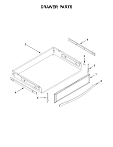Drawer Parts Diagram and Parts List for WFG745H0FH0  Whirlpool Range