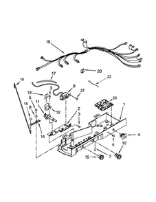 Control Box Parts Diagram and Parts List for 10651799412  Kenmore Refrigerator