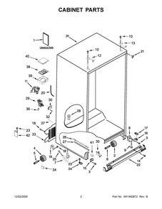Part Location Diagram of W11484052 Whirlpool Use And Care Guide