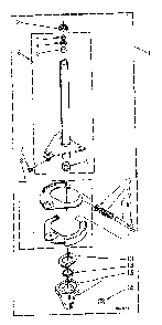 Brake And Drive Tube Diagram and Parts List for LA7800XSN1  Whirlpool Washer