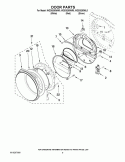 DOOR PARTS Diagram and Parts List for WGD9250WL0  Whirlpool Dryer
