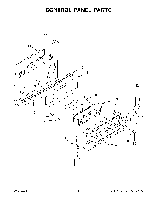 Control Panel Parts Diagram and Parts List for KFEG500EWH4  KitchenAid Range